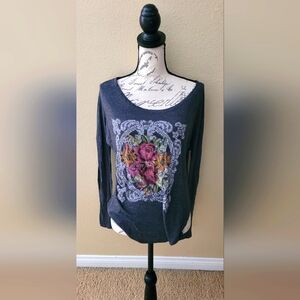 Junk Food Floral Graphic Long Sleeve Top